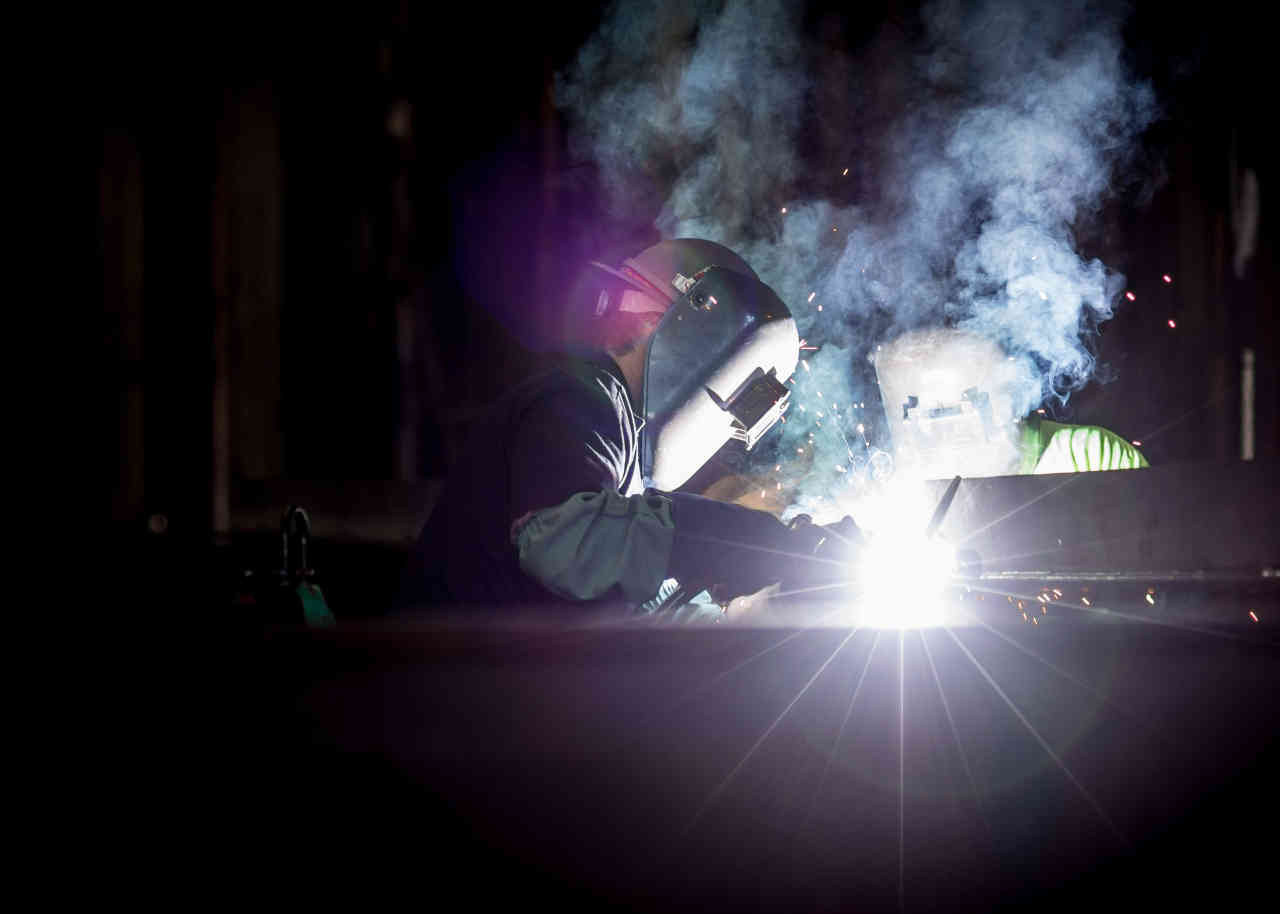 Image of a welder at work